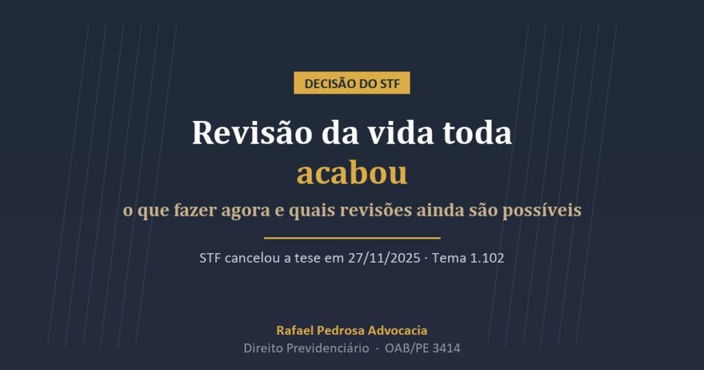 Capa do artigo sobre o fim da revisão da vida toda