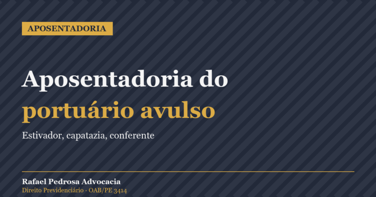 Aposentadoria do trabalhador portuário avulso