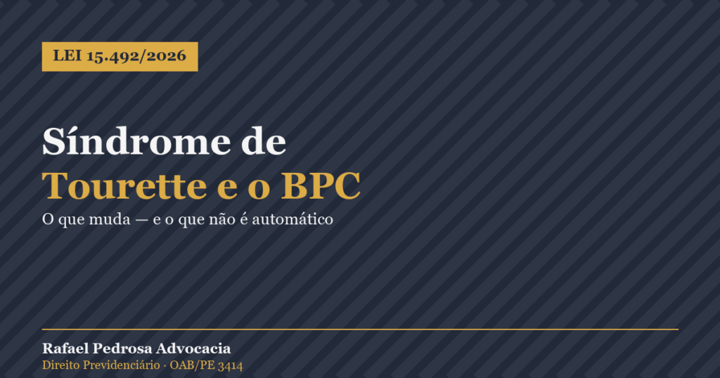 Síndrome de Tourette e o BPC